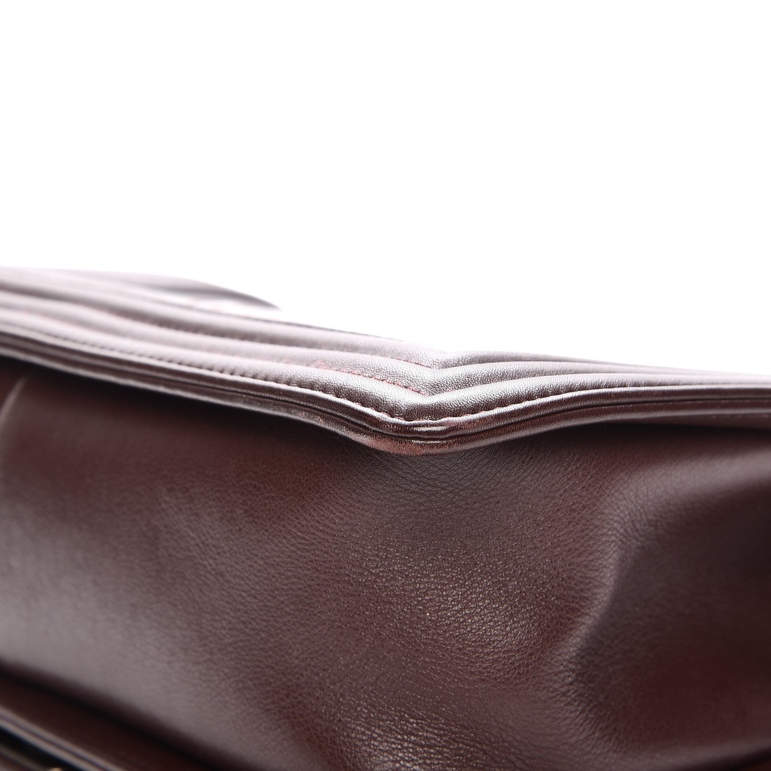 Chanel Calfskin Chevron Quilted Medium Boy Flap Burgundy 11 of 12