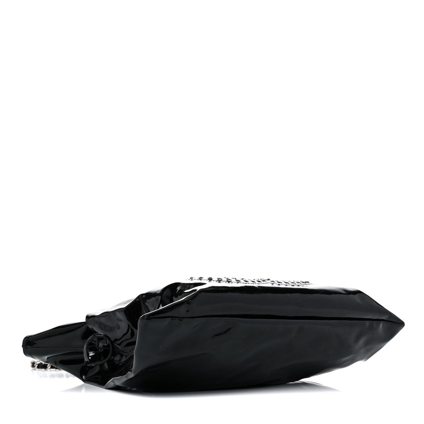 Patent Crystal Strass Bonbons Tote Black