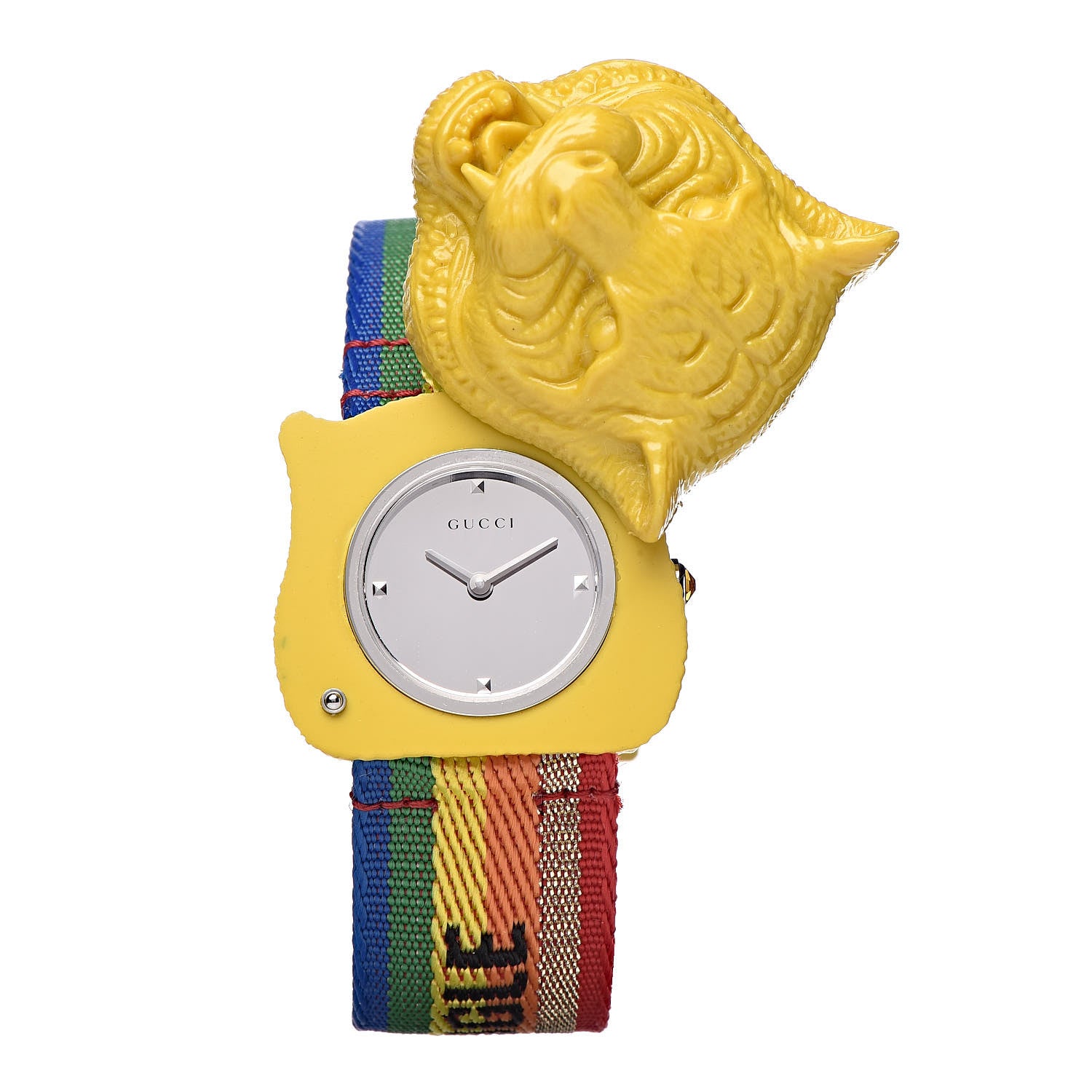 Gucci Stainless Steel Nylon 32mm Le Marche Des Merveilles Tiger
