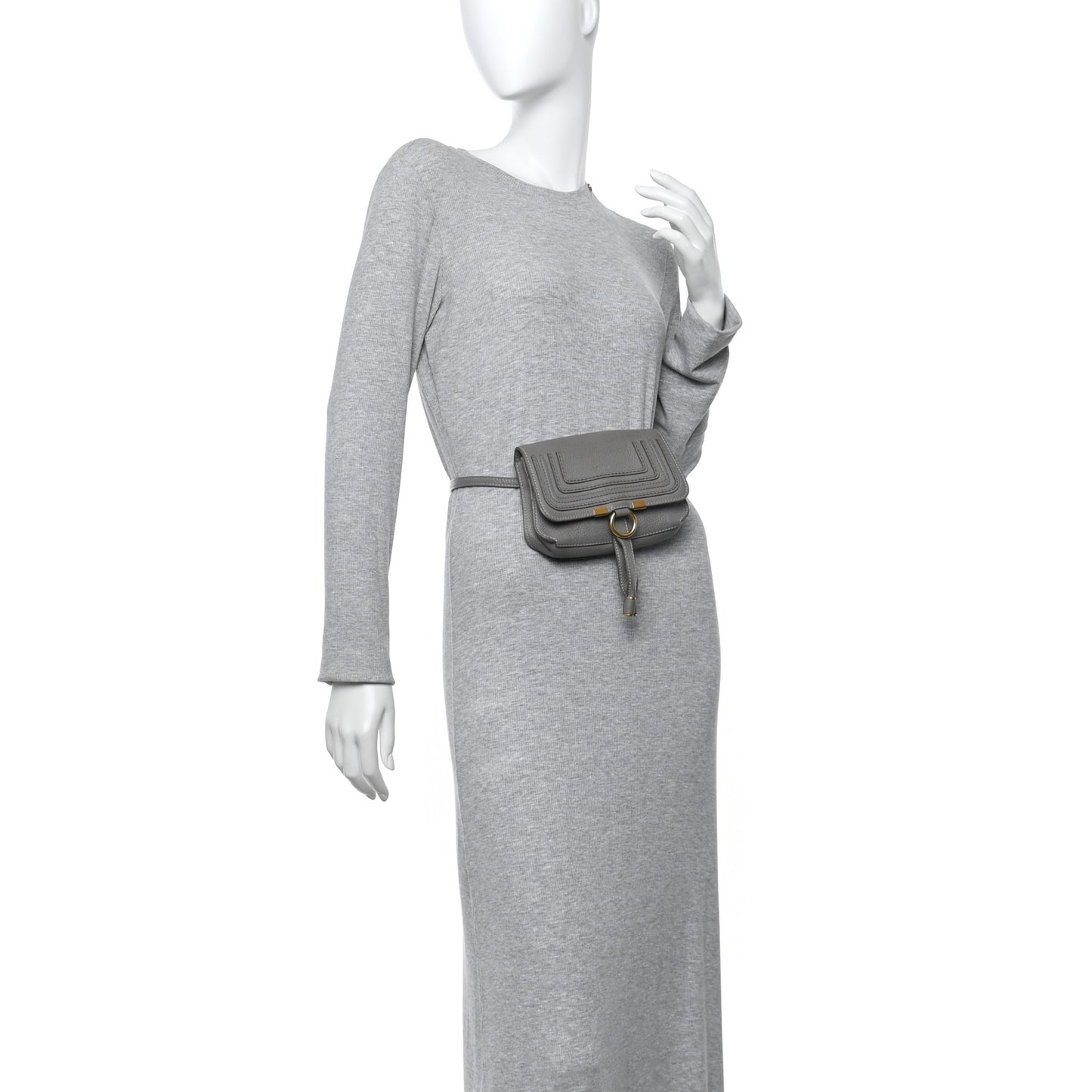 Calfskin Marcie Convertible Belt Bag Cashmere Grey