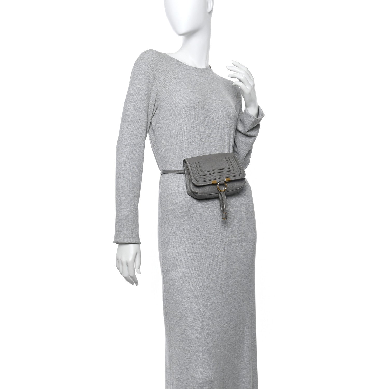 Chloe Calfskin Marcie Convertible Belt Bag Cashmere Grey 2 of 15