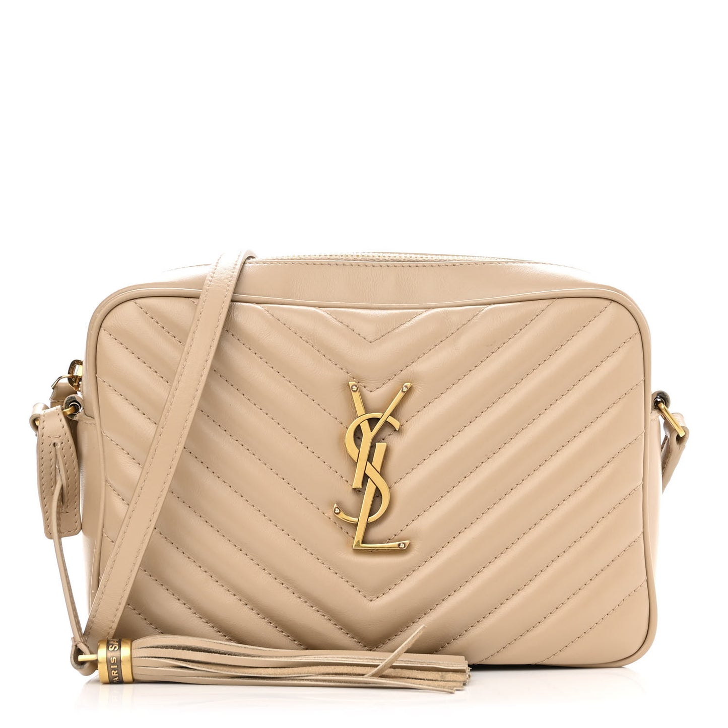 Calfskin Matelasse Monogram Lou Camera Bag Dark Latte