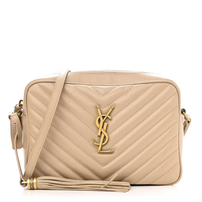 Saint Laurent Calfskin Matelasse Monogram Lou Camera Bag Dark Latte 1 of 12