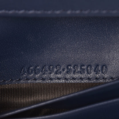 Gucci Denim Matelasse Pearly GG Marmont Card Case Wallet Blue 9 of 10