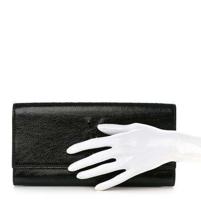 Saint Laurent Textured Patent Monogram Small Belle De Jour Clutch Black 2 of 8