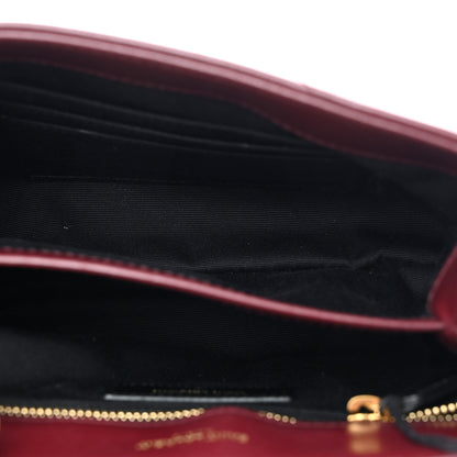 Saint Laurent Calfskin Y Quilted Monogram Toy Loulou Monogram Crossbody Bag Rouge Legion 5 of 11