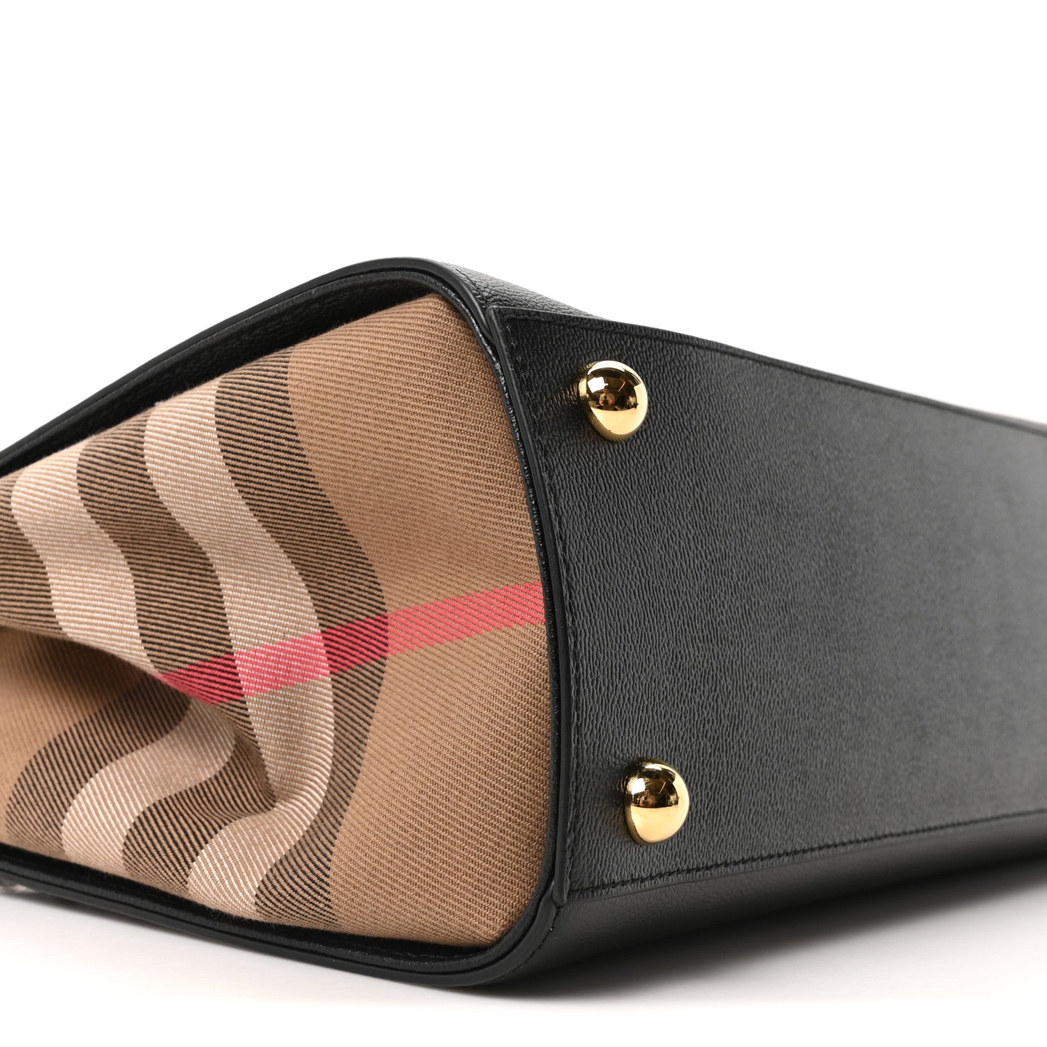 Burberry Calfskin Mega Check Small Banwell Tote Black 9 of 10