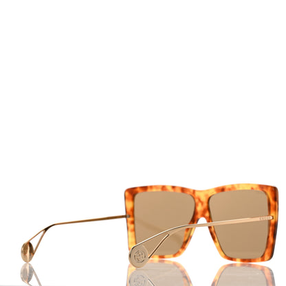 Gucci Acetate Oversize Square Frame GG0434S Sunglasses Havana Yellow 4 of 8