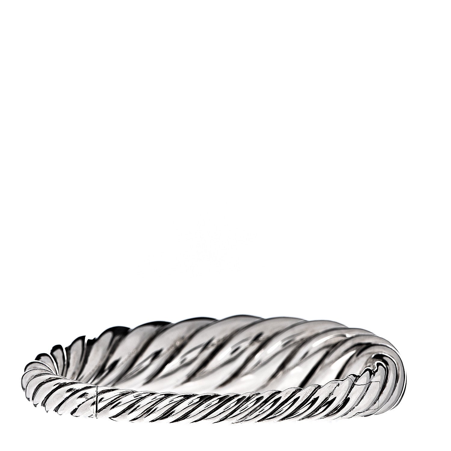David Yurman Sterling Silver 17mm Pure Form Cable Bracelet 3 of 5