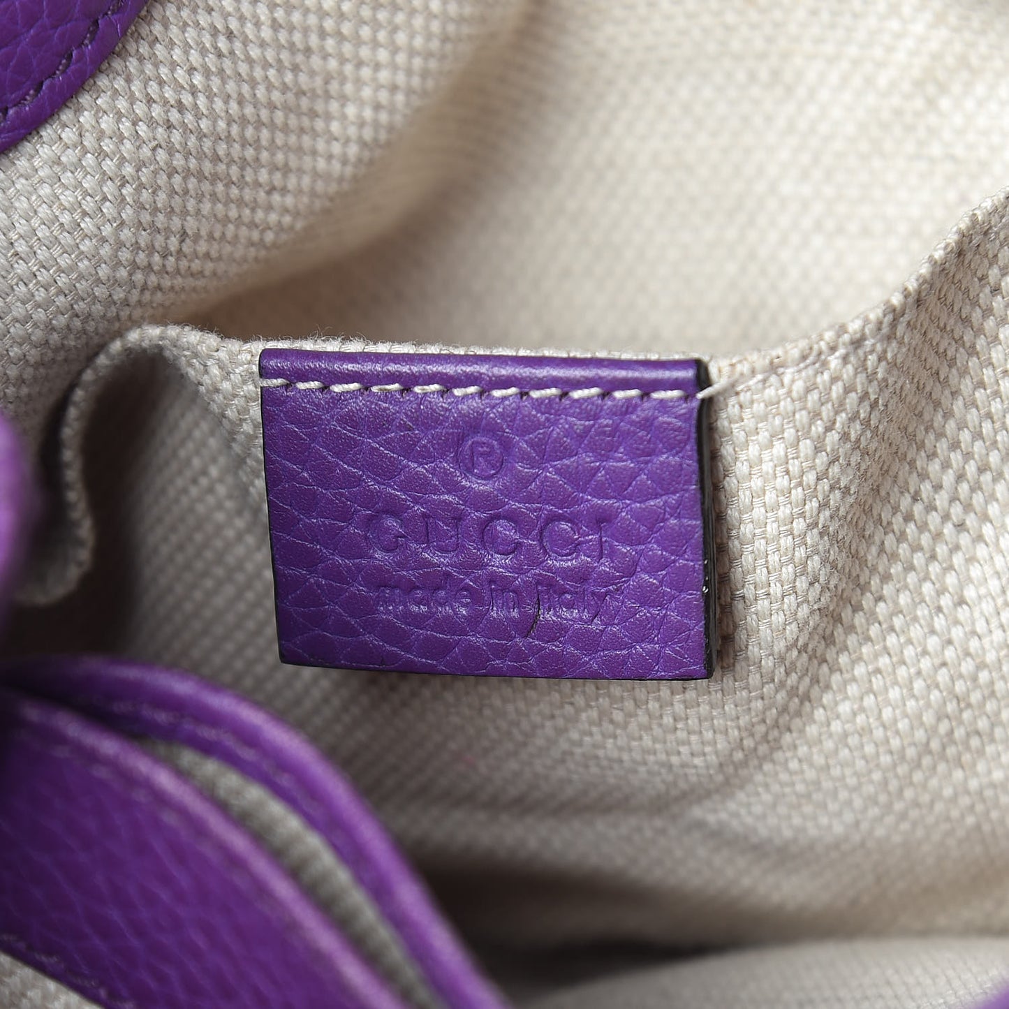 Pebbled Calfskin Small Soho Chain Shoulder Bag Shine Purple