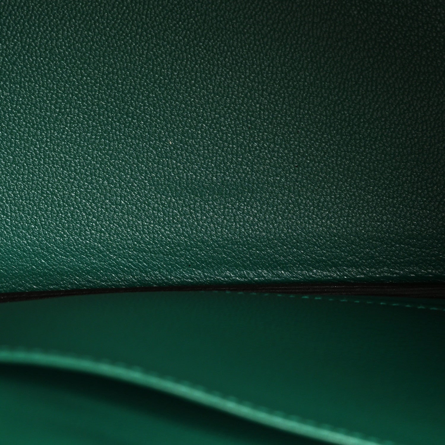 Hermes Togo Horseshoe Birkin 25 Etain Malachite 8 of 13