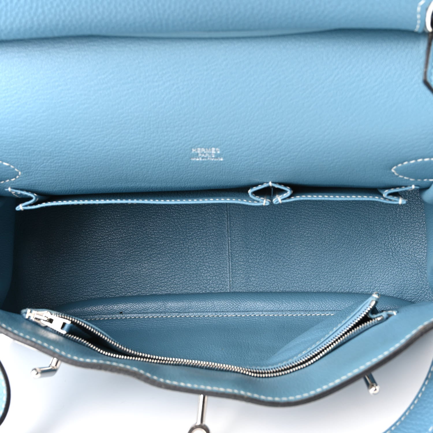 Hermes Taurillon Clemence Jypsiere 31 Blue Jean 4 of 11