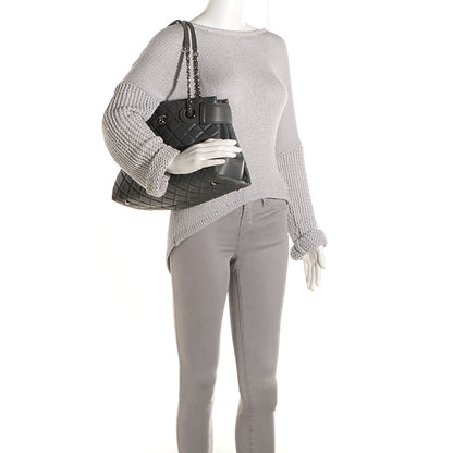 Chanel Lambskin Quilted Small Coco Loop Tote Grey 2 of 7
