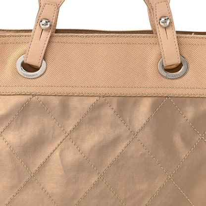 Chanel Metallic Coated Canvas Large Paris Biarritz Tote Gold 8 of 17
