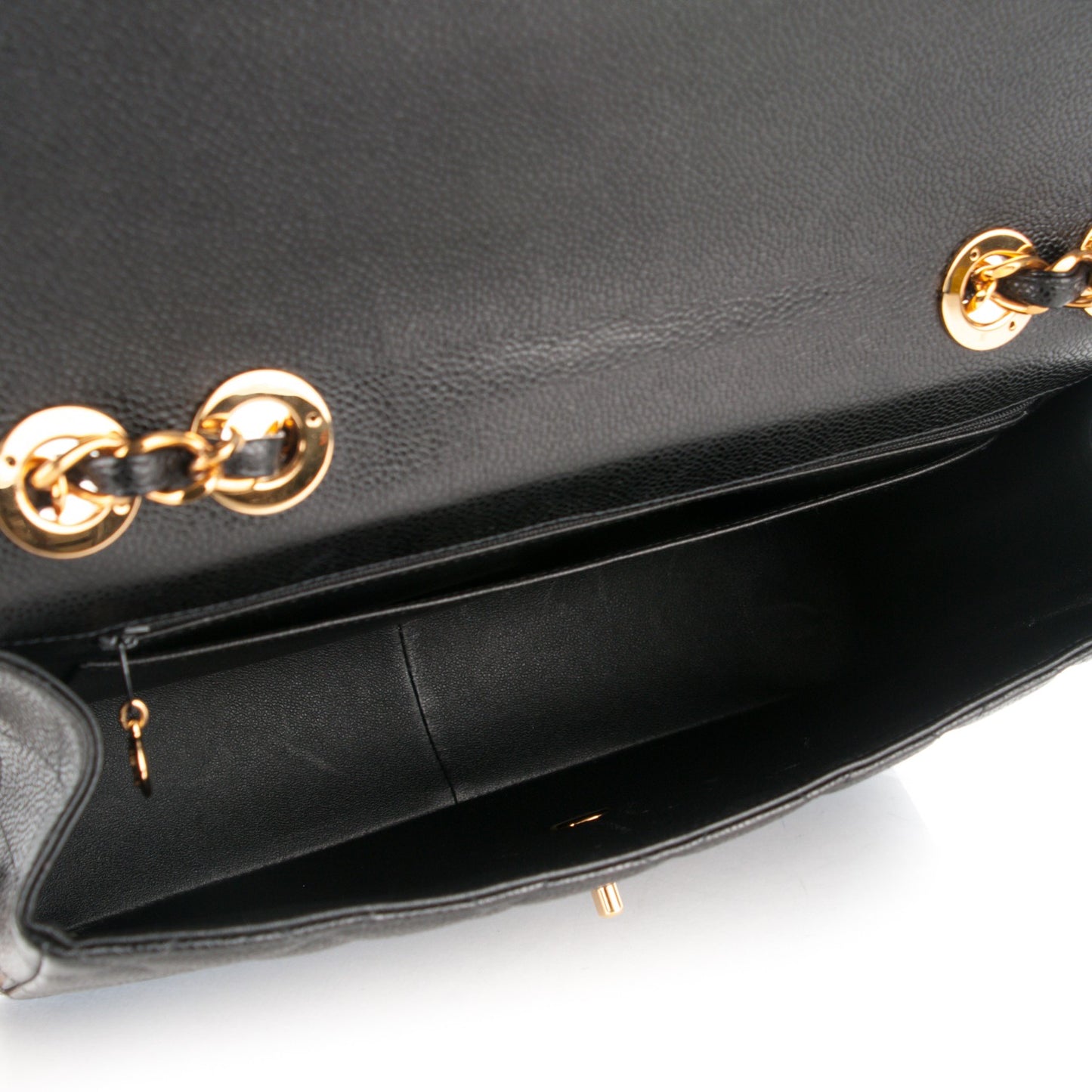 Caviar Quilted Jumbo Single Flap Black