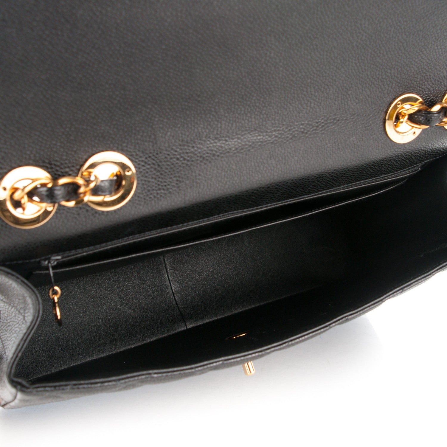 Chanel Caviar Quilted Jumbo Single Flap Black 6 of 9