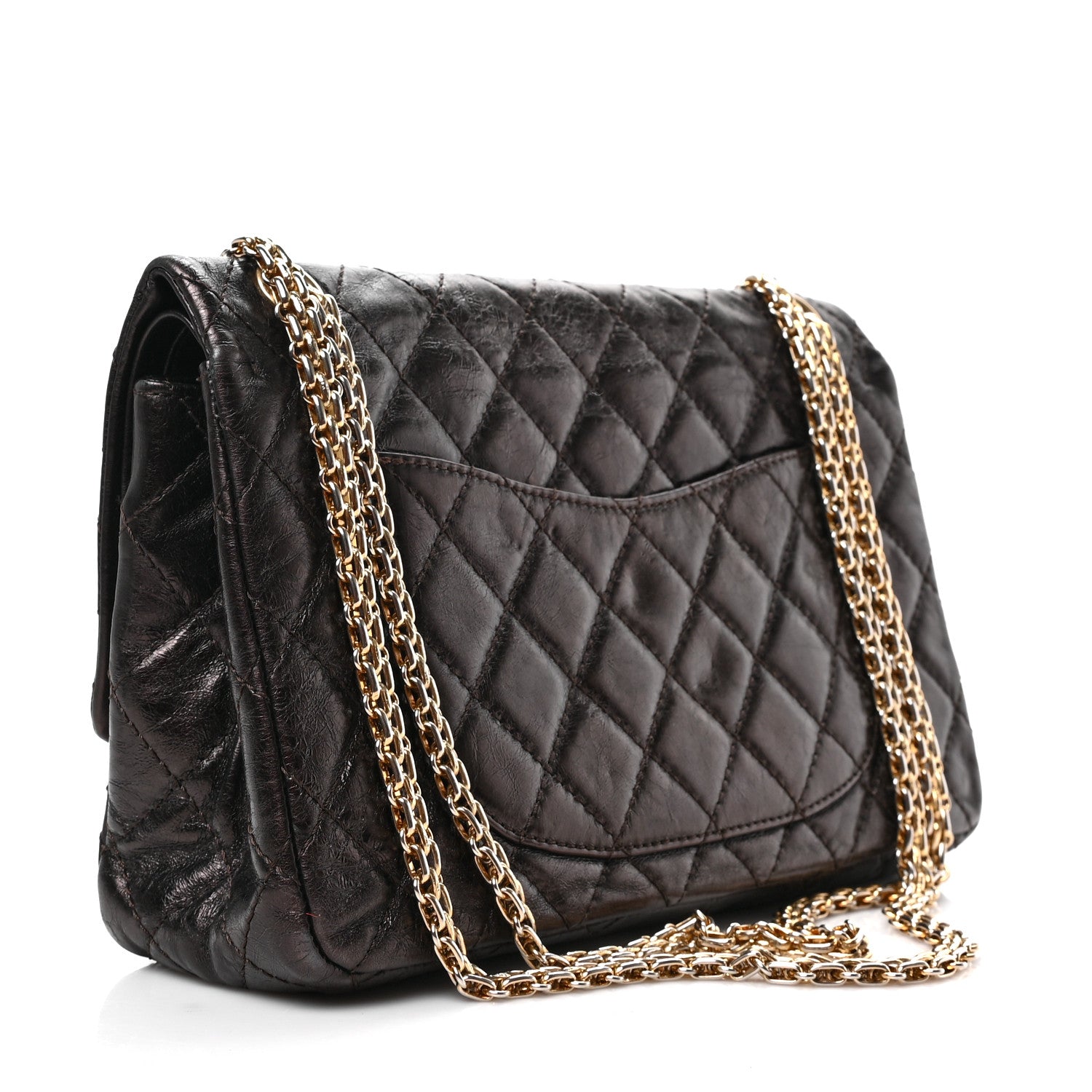 Chanel Metallic Aged Calfskin Quilted 2.55 Reissue 226 Flap Brown 2 of 8