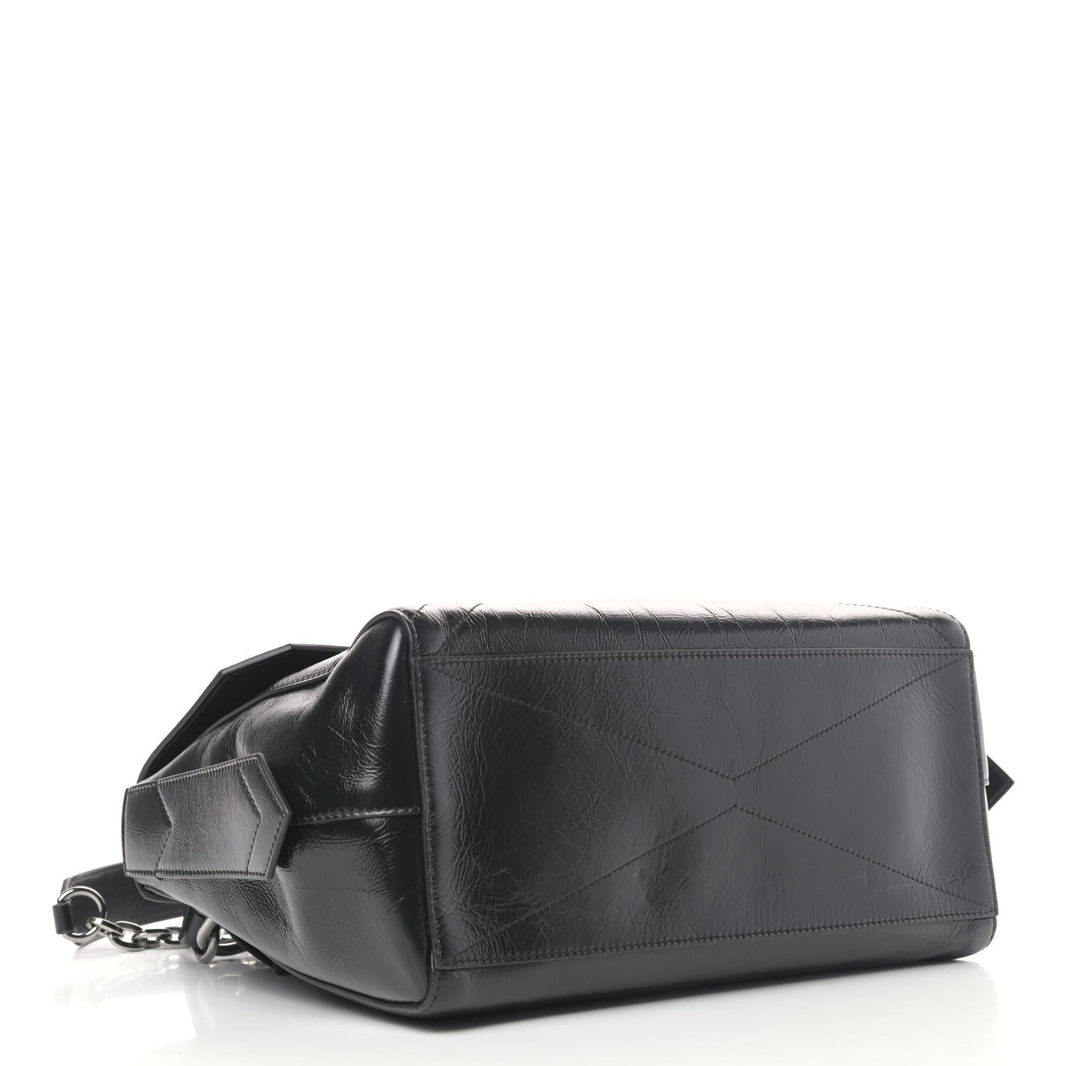 Givenchy Creased Patent Calfskin Medium ID Flap Black 3 of 4
