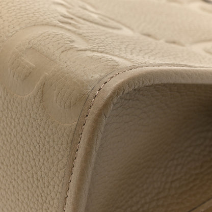 Gucci Piuma Calfskin Jumbo GG Embossed Pouch Good Taupe 13 of 13