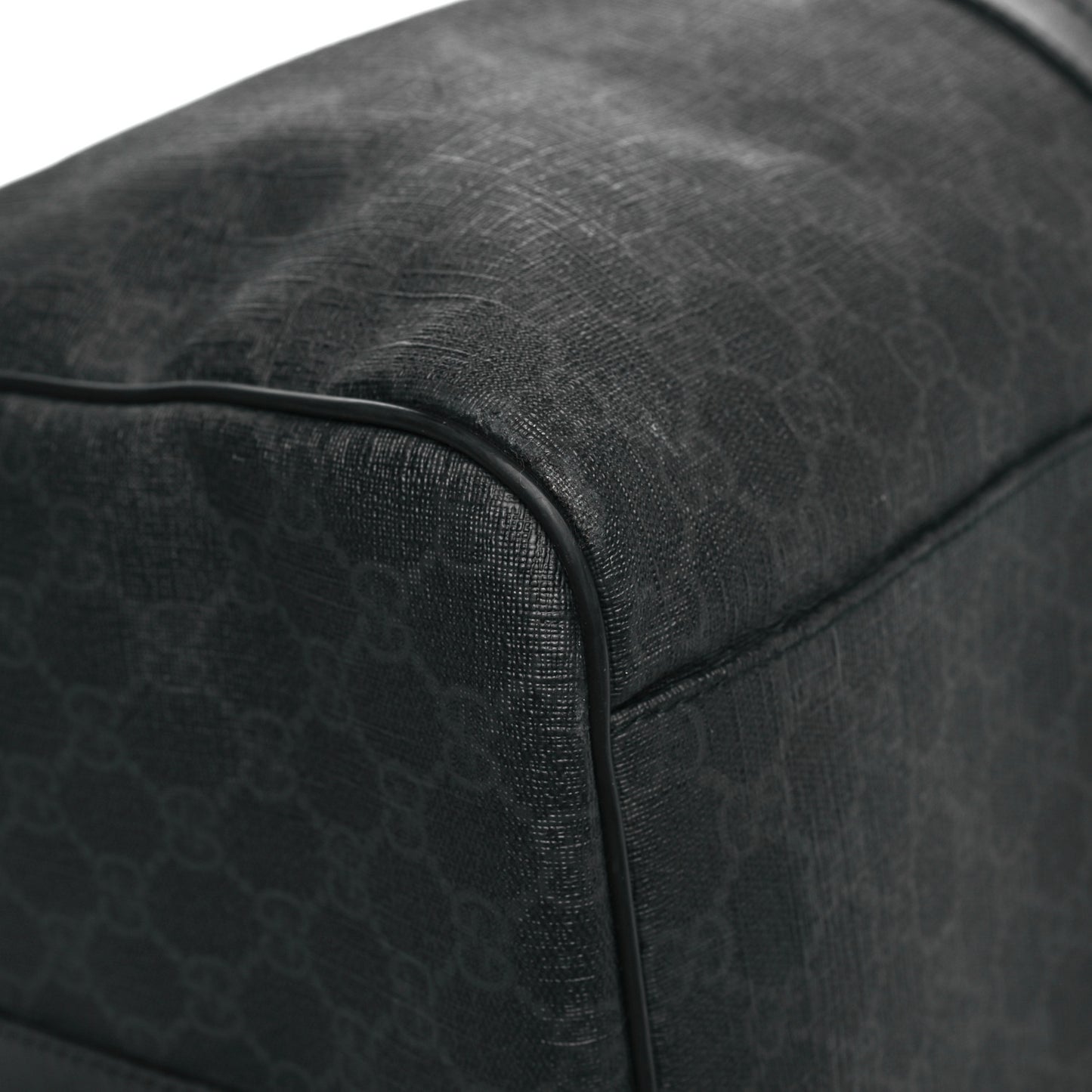 GG Supreme Monogram Medium Carry-On Duffle Bag Black Grey