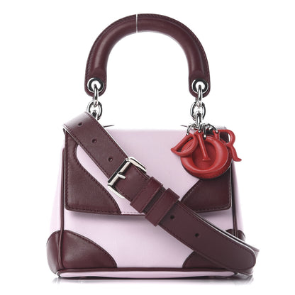 Christian Dior Calfskin Tri-Color Micro Be Dior Flap Pink Burgundy Red 1 of 10