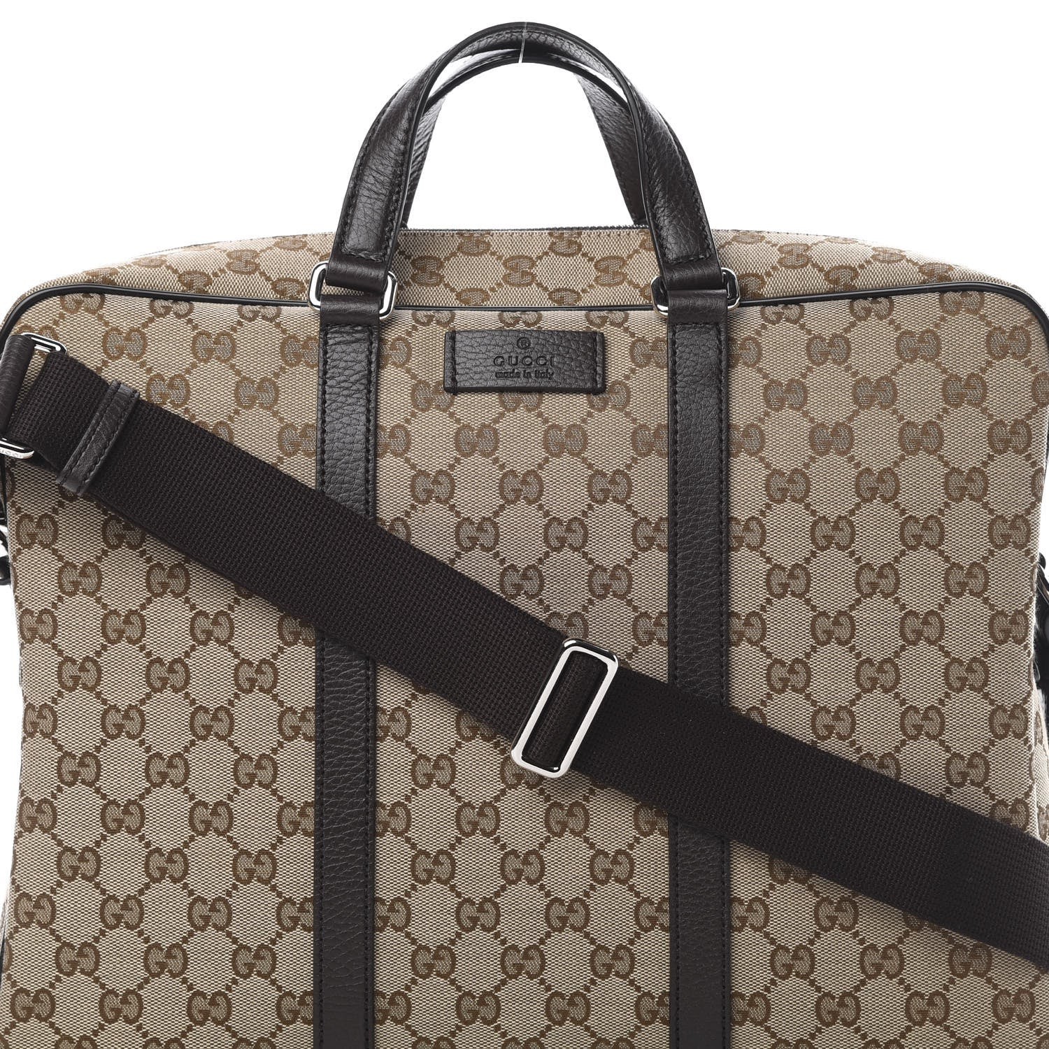 Gucci Monogram Briefcase Dark Brown 9 of 11