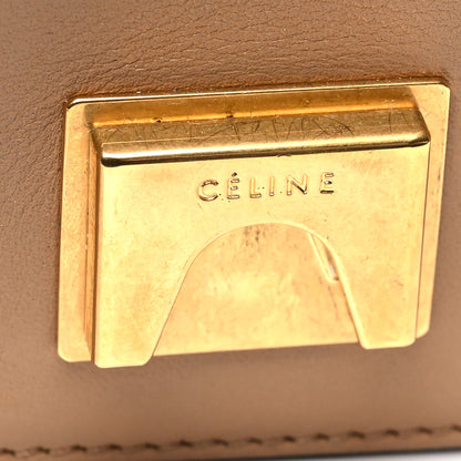 Celine Shiny Smooth Calfskin Medium Frame Shoulder Bag Tan Optic White 7 of 13