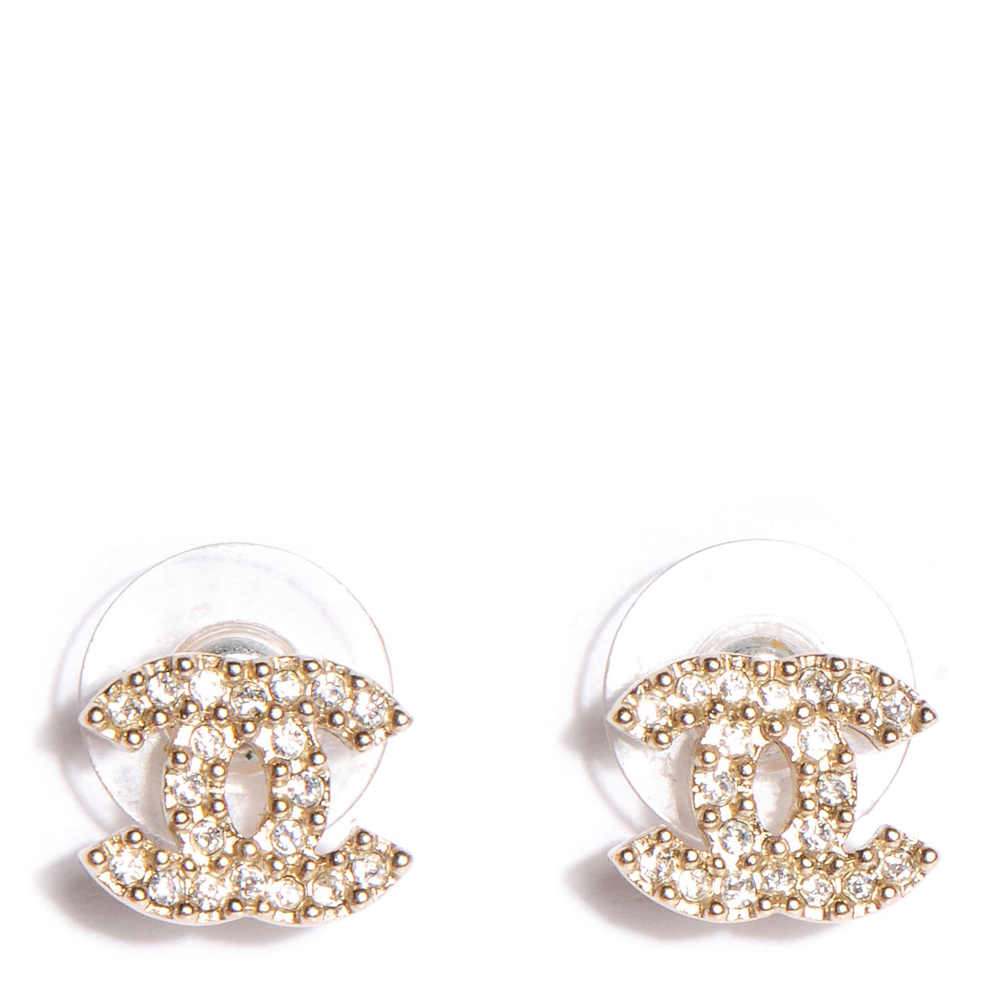 Crystal CC Earrings Gold