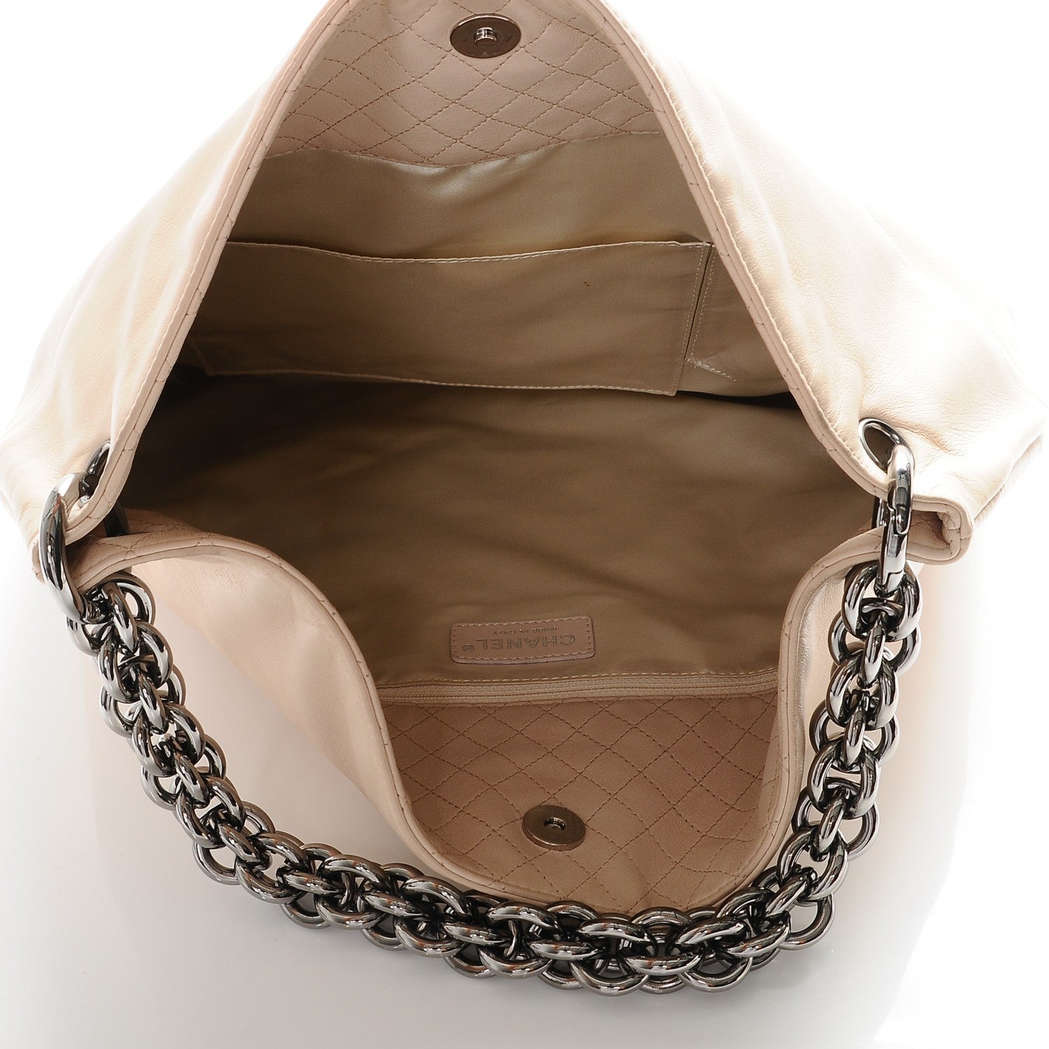 Chanel Lambskin Small Soft and Chain Hobo Beige 5 of 7