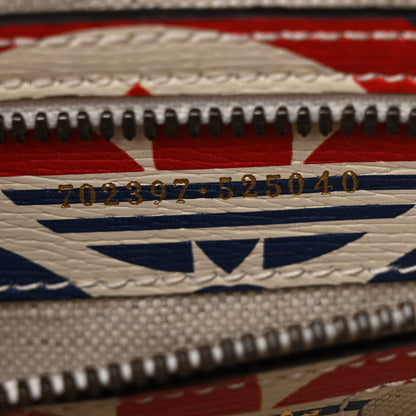 Gucci X ADIDAS Shangai Calfskin Web Trefoil Interlocking G Mini Duffle Bag Red White Blue 7 of 11