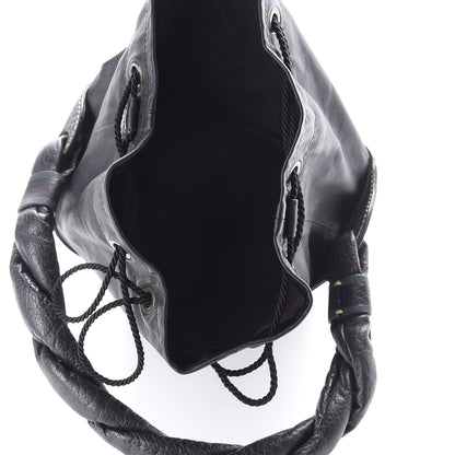 Fendi Vitello Small Palazzo Bucket Bag Black 5 of 9