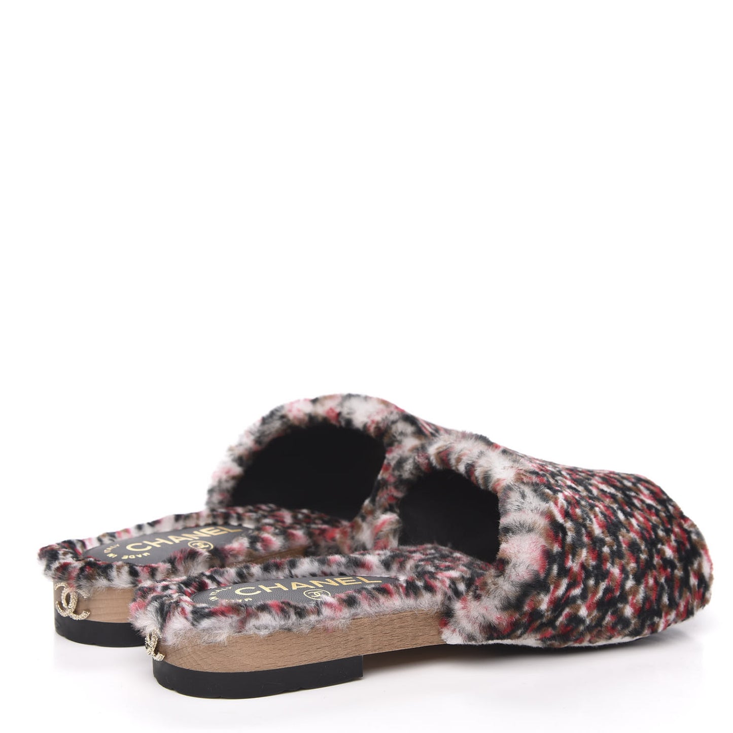 Orylag Lambskin Mules 37 Red Black White