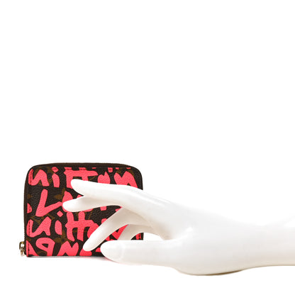 Louis Vuitton Monogram Graffiti Zippy Coin Purse Fuchsia 2 of 7