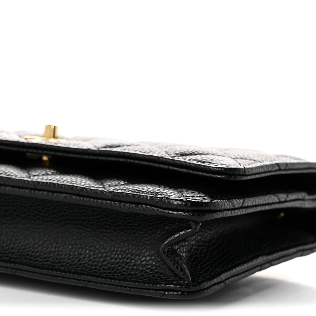Chanel Caviar Quilted CC Turnlock Wallet On Chain WOC Black 11 of 12