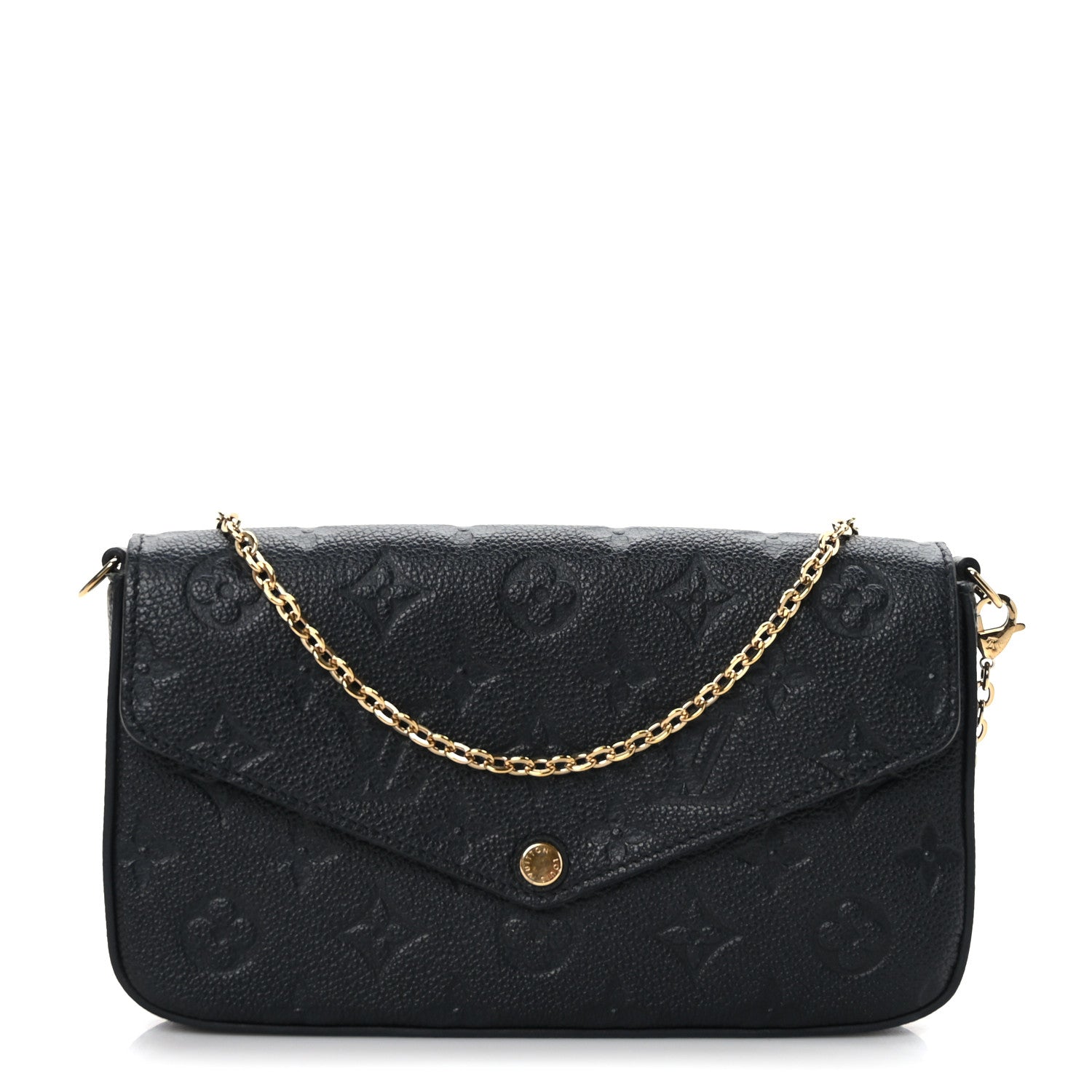 Louis Vuitton Empreinte Pochette Felicie Chain Wallet Black 1 of 9