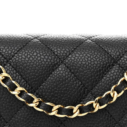 Chanel Caviar Quilted Wallet on Chain WOC Black 9 of 12