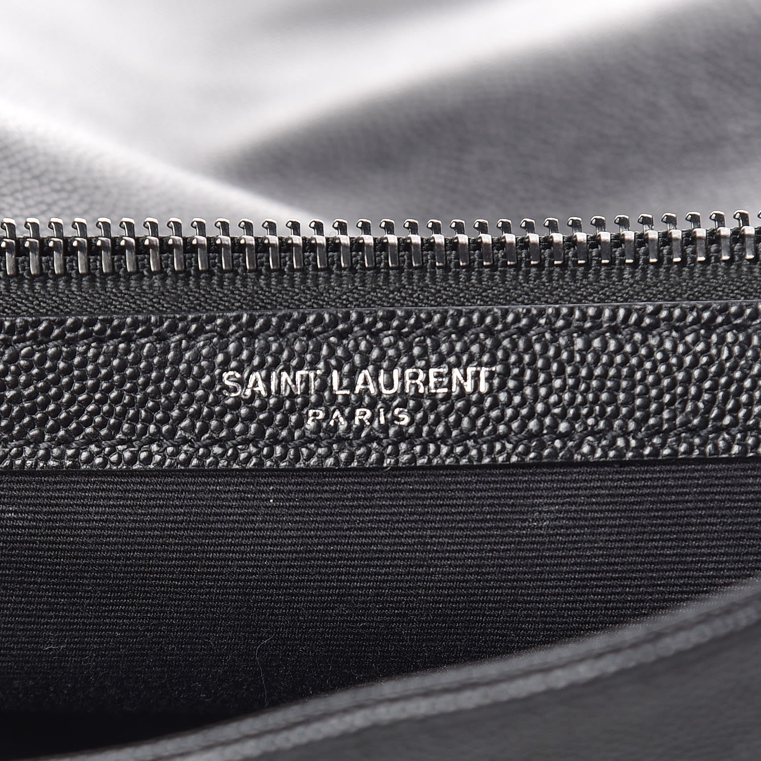 Saint Laurent Grain De Poudre Medium West Hollywood Monogram Fold-Over Black 6 of 11