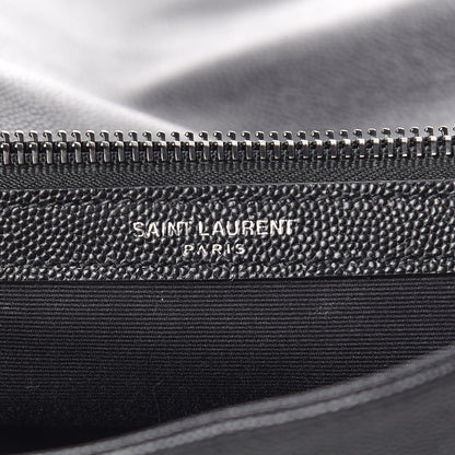 Saint Laurent Grain De Poudre Medium West Hollywood Monogram Fold-Over Black 6 of 11