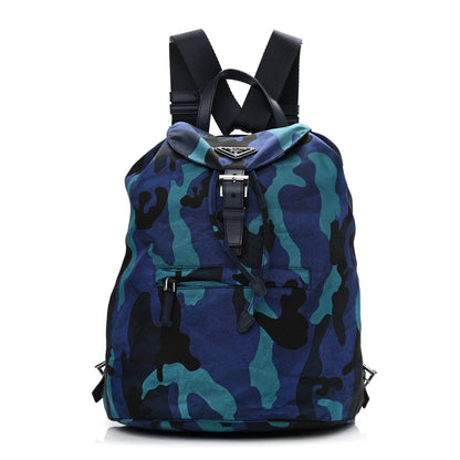 Prada Tessuto Nylon Camouflage Print Backpack Royal 1 of 13