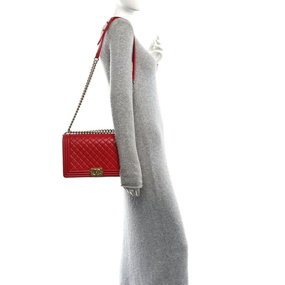 Chanel Lambskin Quilted New Medium Boy Flap Red 2 of 11