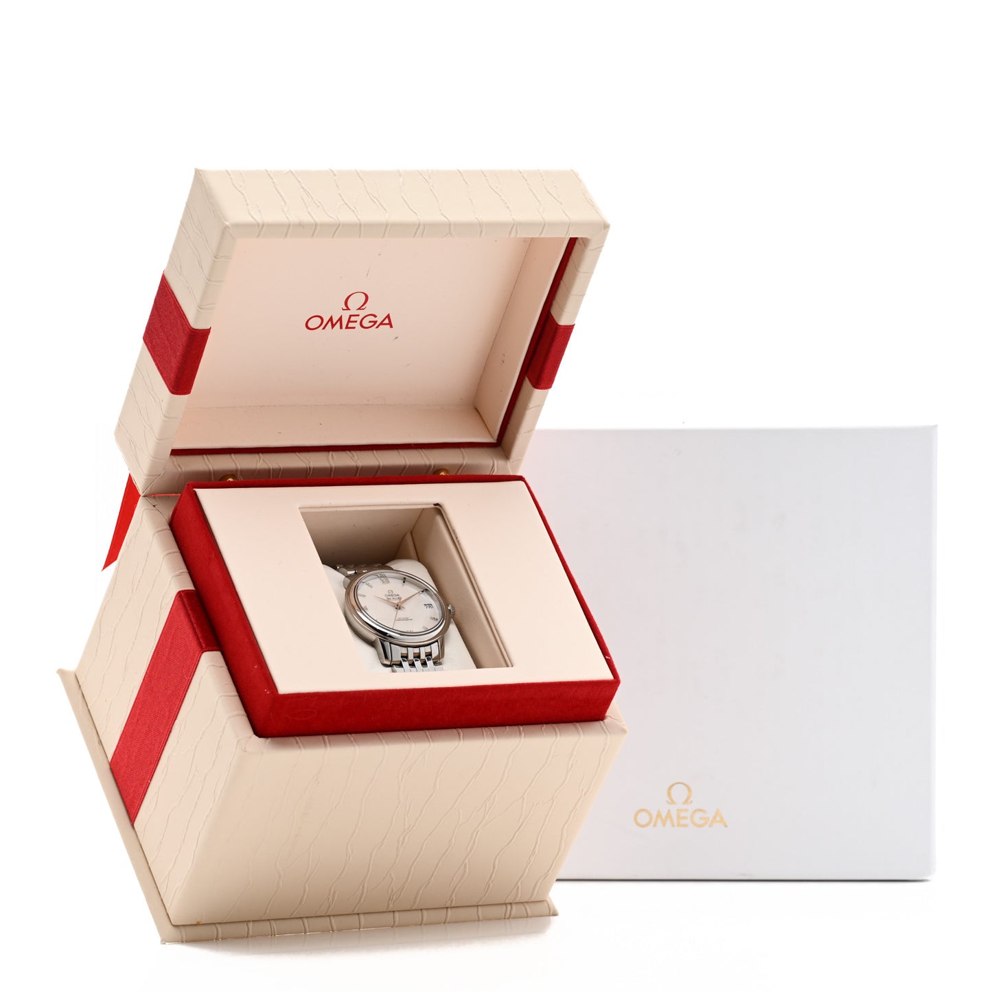 Stainless Steel Mother of Pearl 32mm De Ville Prestige Co-Axial Automatic Watch 424.10.33.20.05.001
