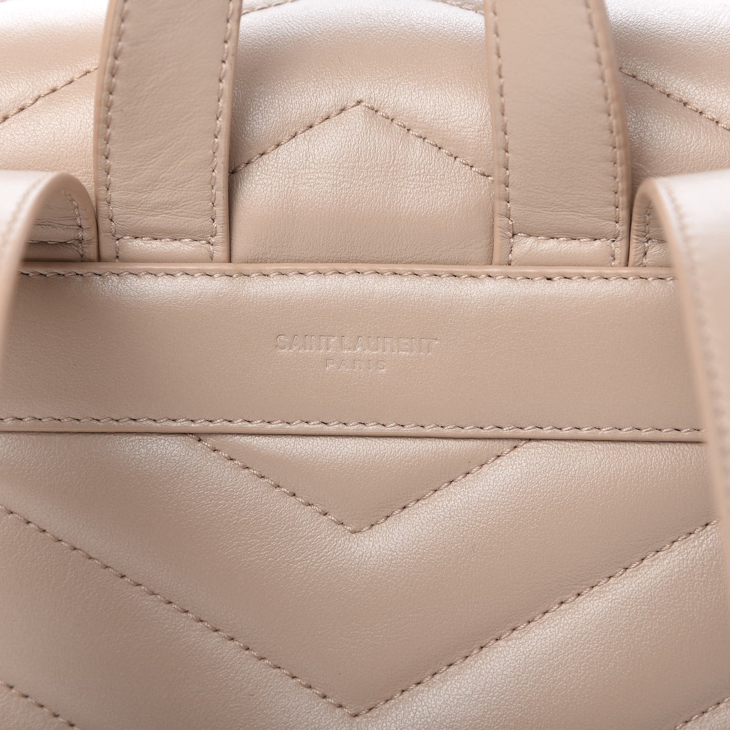 Calfskin Y Quilted Monogram Small Loulou Backpack Dark Beige