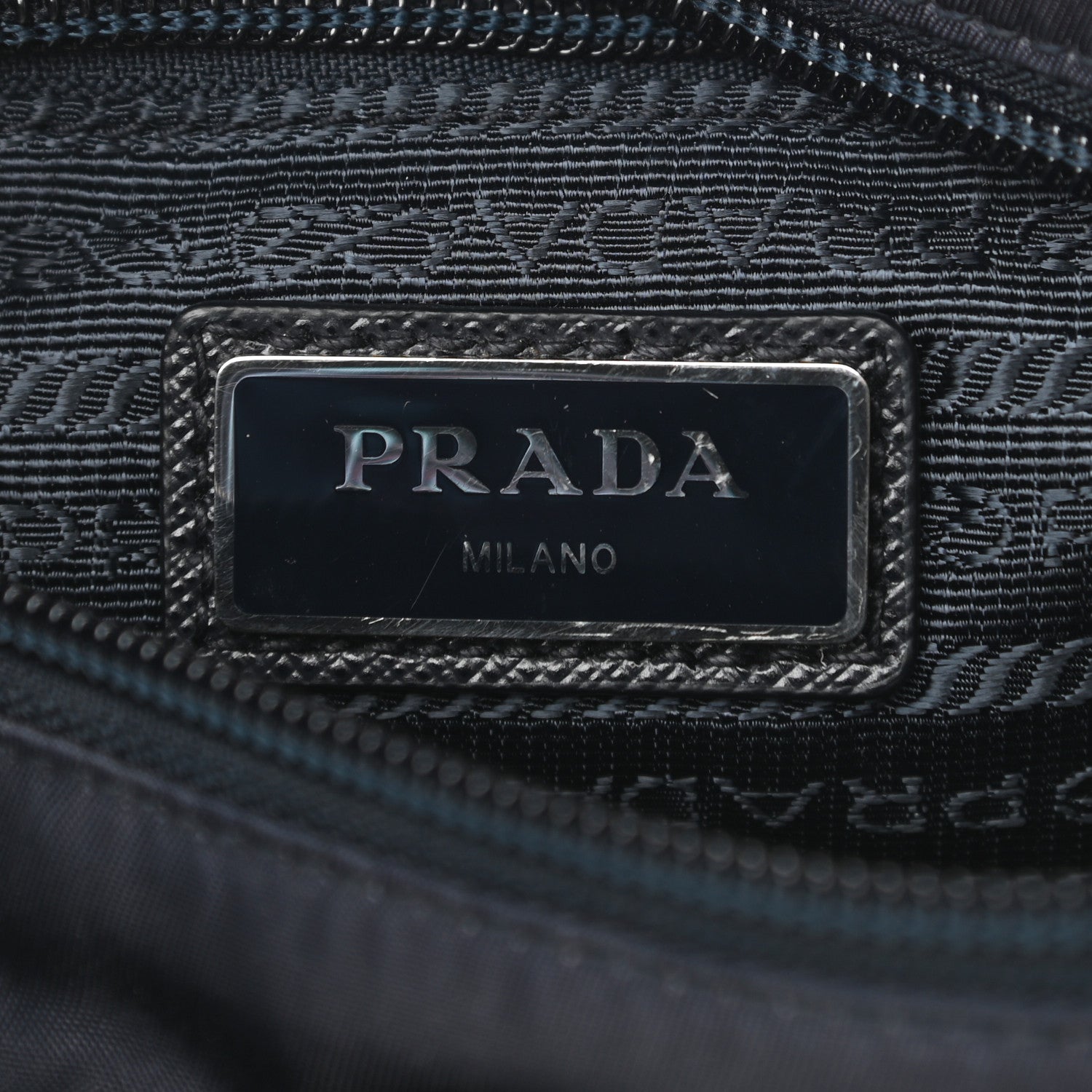 Prada Tessuto Nylon Saffiano Messenger Bag Baltico 10 of 16