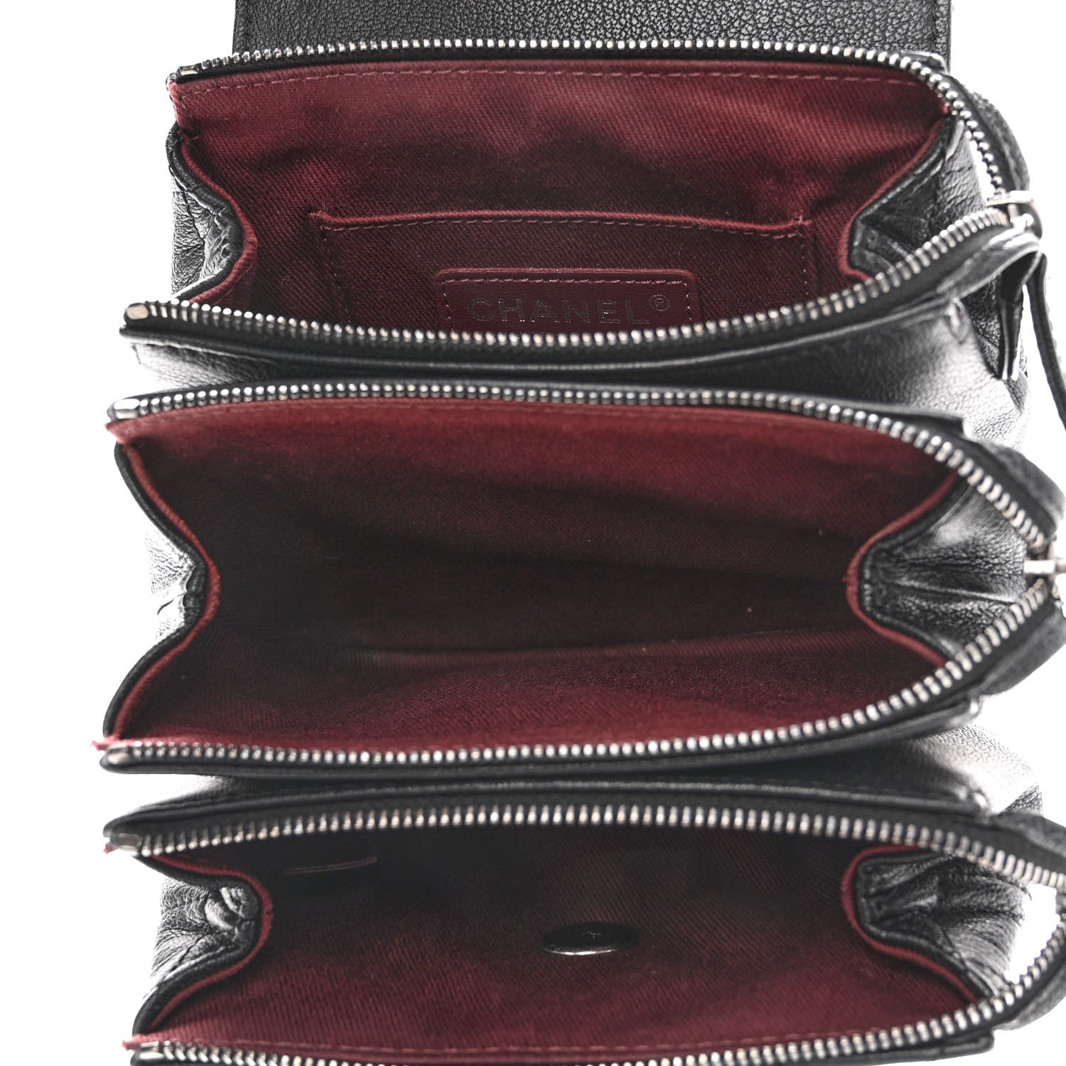 Chanel Goatskin Quilted CC Waiter Crossbody Black Black 6 of 11