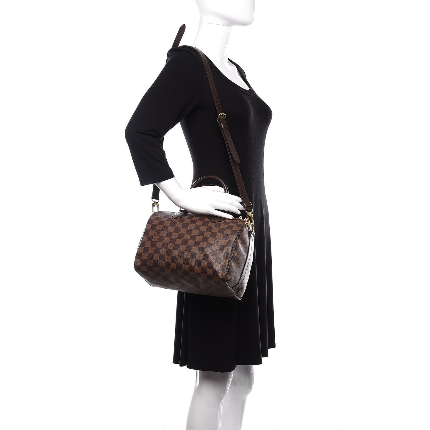 Damier Ebene Speedy Bandouliere 25
