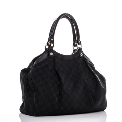 Gucci Monogram Medium Sukey Tote Black 5 of 6