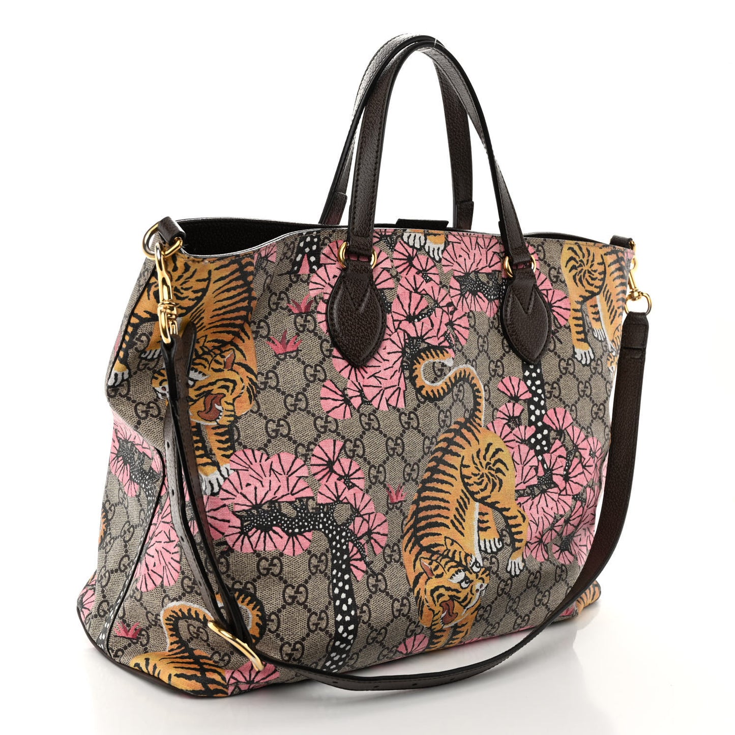 Soft GG Supreme Monogram Bengal Medium Crossbody Tote Beige Pink