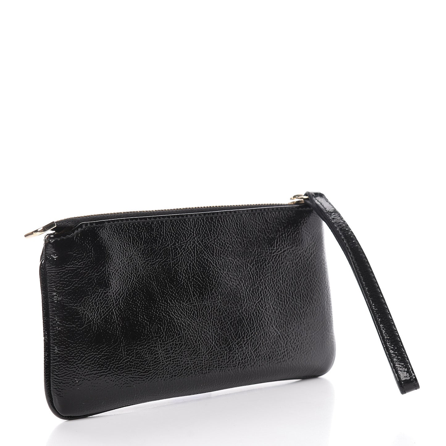 Soft Patent Soho Wristlet Black
