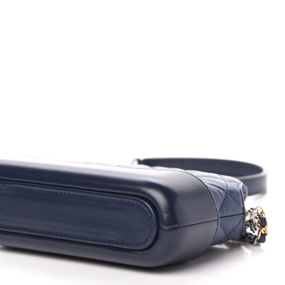 Chanel Aged Calfskin Quilted Small Gabrielle Clutch With Chain Navy Blue 12 of 14