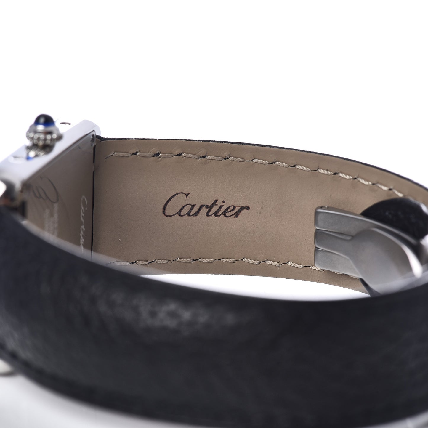 Stainless Steel Calfskin 24mm Tank Solo Quartz Watch